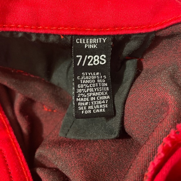 Celebrity Pink Skinny Jeans Red Small - Picture 15 of 16